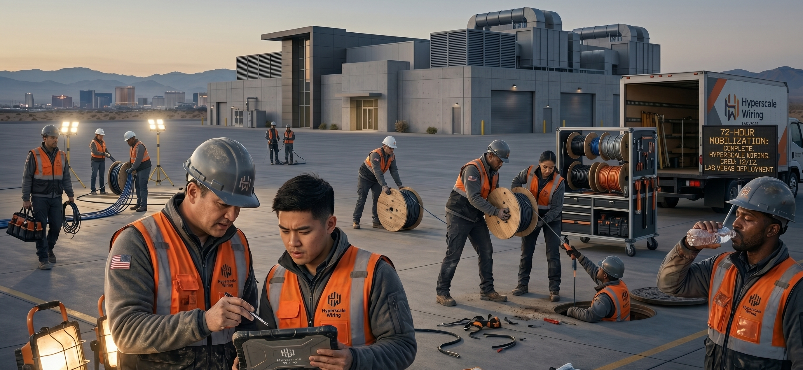Field technician on a hyperscale campus